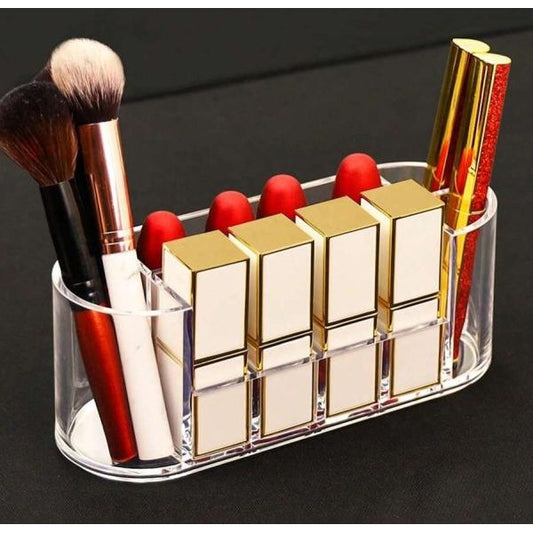 1 Pc Acrylic Transparent Makeup Organizer Storage Box Lipstick Makeup Brush Cosmetic Display Storage Rack Makeup Brush Organizer