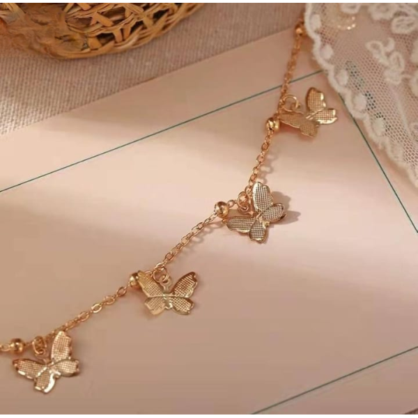 Beautiful Butterfly Hand Charm Bracelet\payal For Girls