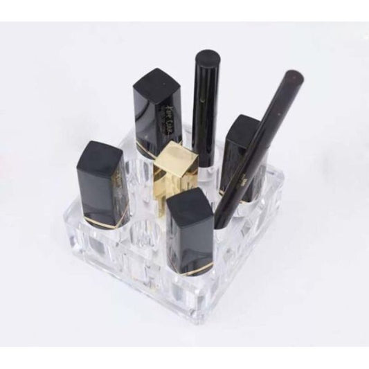 Duarable Acrylic Beads Diamond Jewelery Organizer Box Clear Lipstick Makeup Brush Eyebrow Pencil Storage Display Box