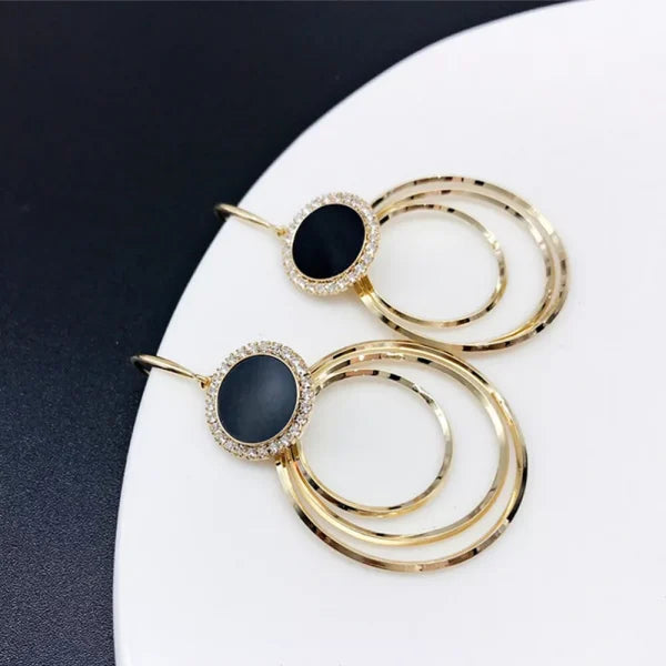 Exquisite Triple-hoop Dangle Earrings For Timeless Elegance | Best Quality Earring For Girls & Women