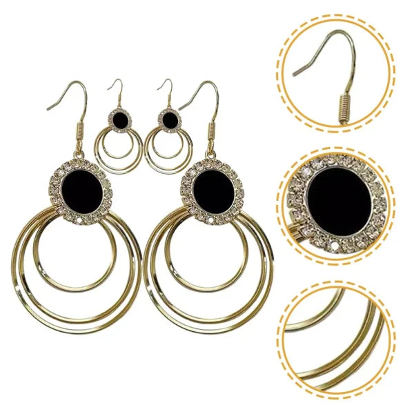 Exquisite Triple-hoop Dangle Earrings For Timeless Elegance | Best Quality Earring For Girls & Women