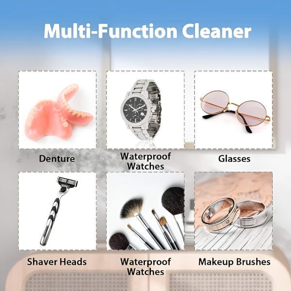 Ultrasonic Cleaner Jewelry Watch Eye Glasses Ring Makeup Brush Cleaning Machine